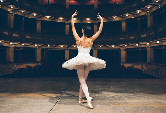 ballerina from behind on stage
